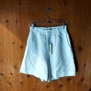 ROLLA'S Horizon White Linen Blend High Rise Pleated Short Women's Size 8/S